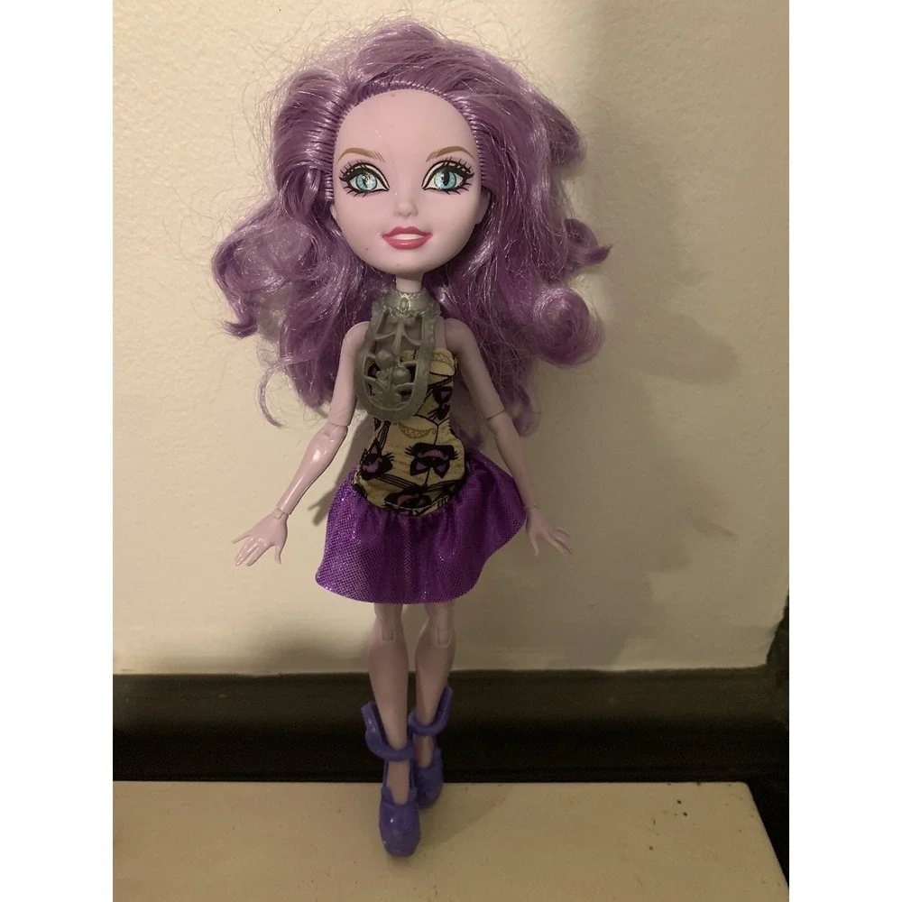 Ever After High Doll Kitty Cheshire Book Party 2015 Dress Shoes Necklace
